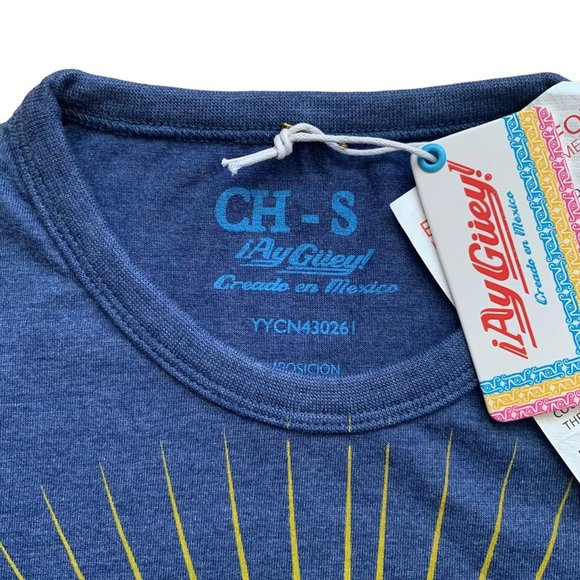 Sugar Skull Printed Cotton T-Shirt | Small | Blue - Picture 11 of 15